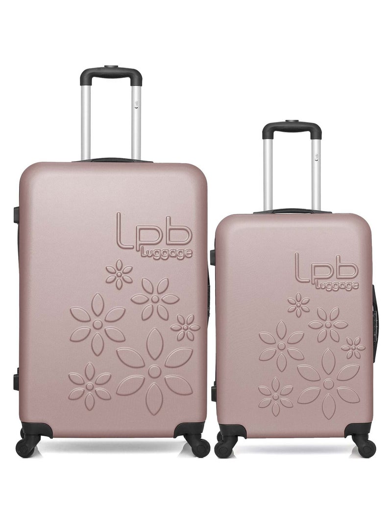 Lot de 2 - Valises grand format et weekend ELEONOR Rose clair - Kiabi