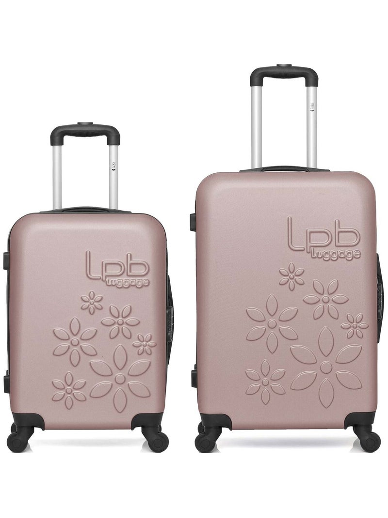 Lot de 2 - Valises weekend et cabine ELEONOR Rose clair - Kiabi