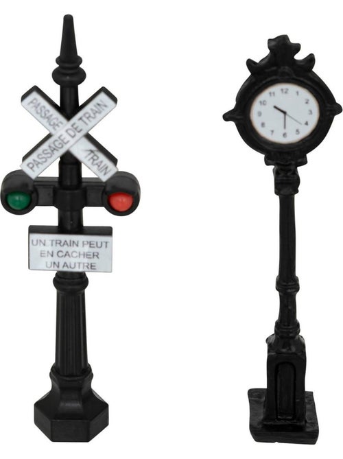Lot de 2 accessoire village signalisation h9 cm - Kiabi