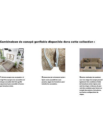 Lot de 2 accoudoirs gonflables pour fauteuil modulable extérieur FORMENTERA