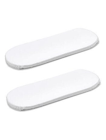 Lot de 2 Alèses 80x30cm en Coton Bio pour Couffin, Nacelle ou Berceau