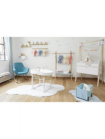 Lot de 2 Alèses 80x30cm en Coton Bio pour Couffin, Nacelle ou Berceau