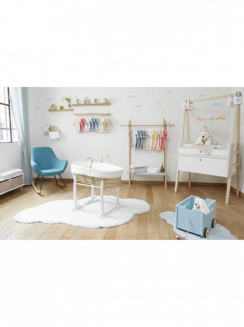 Lot de 2 Alèses 80x30cm en Coton Bio pour Couffin, Nacelle ou Berceau - Kiabi