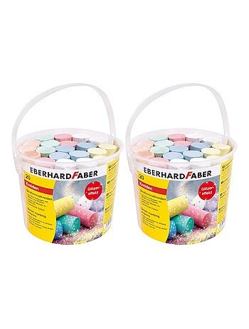 Lot de 2 articles Eberhard Faber - Craies de rue avec seaux