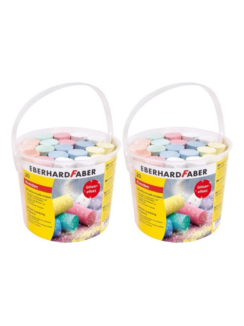 Lot de 2 articles Eberhard Faber - Craies de rue avec seaux - Kiabi