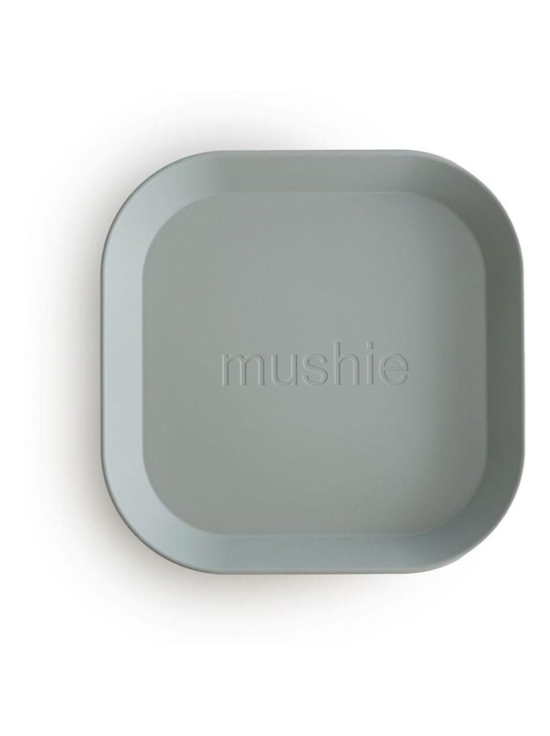 Lot de 2 assiettes carrées Vert - Kiabi