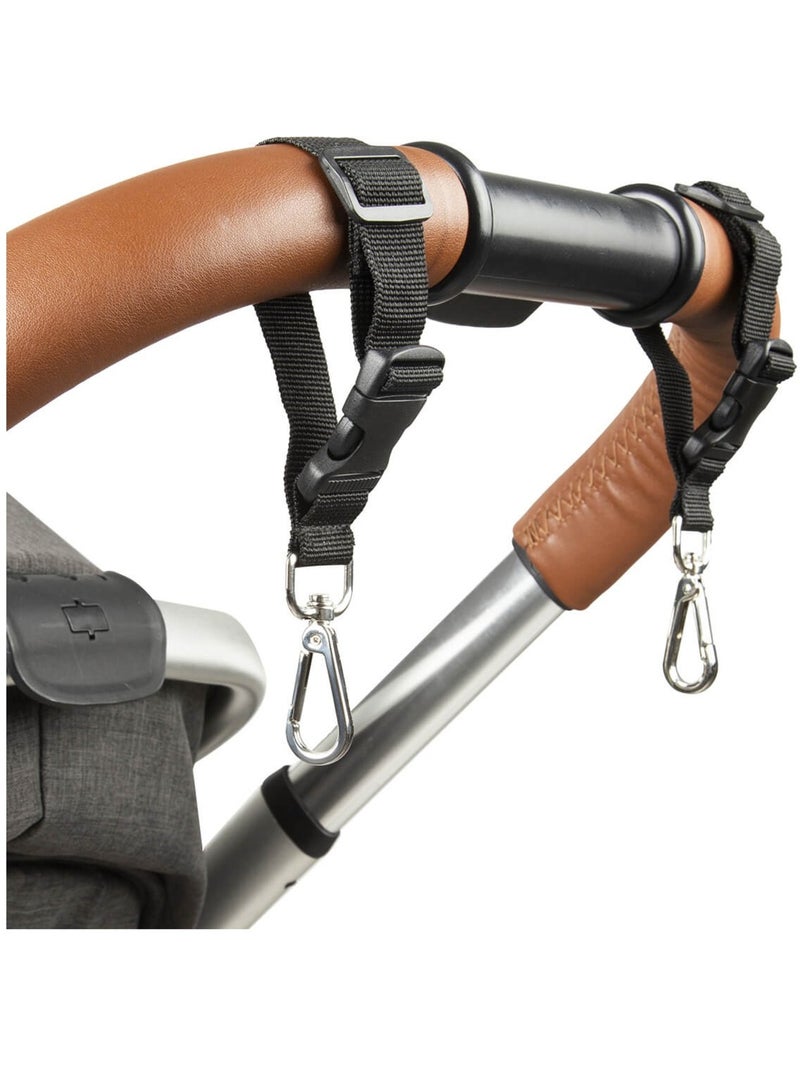 Lot de 2 attaches poussette universelles pour sac à langer Noir - Kiabi