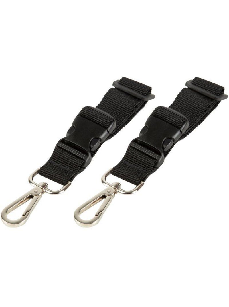 Lot de 2 attaches poussette universelles pour sac à langer Noir - Kiabi