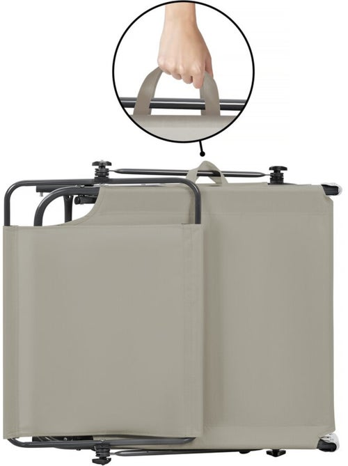 Lot de 2 bain de soleil pliable "Lazy" - Avec pare soleil - Kiabi