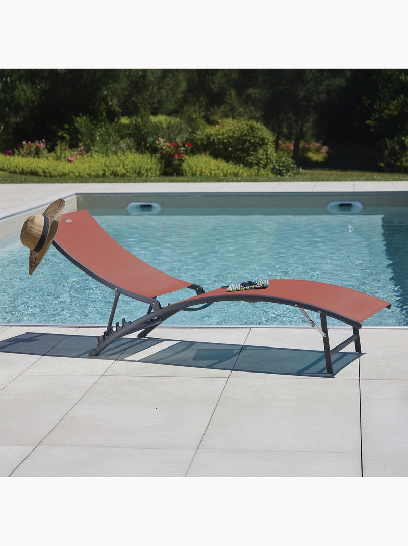 Lot de 2 Bains de soleil Bahia Terracotta - Kiabi