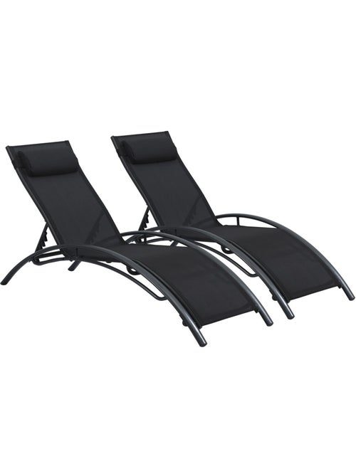 Lot de 2 bains de soleil en aluminium Beauty - Kiabi