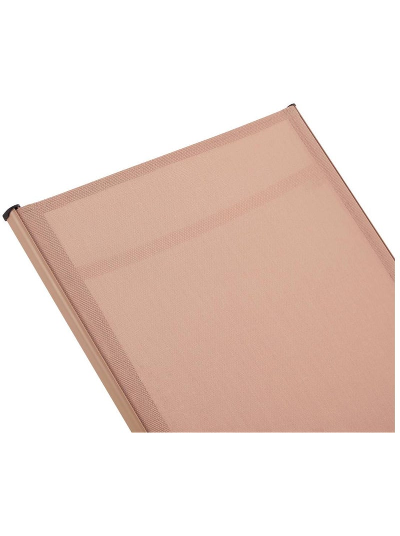 Lot de 2 Bains de soleil en métal avec accoudoirs Marron - Kiabi