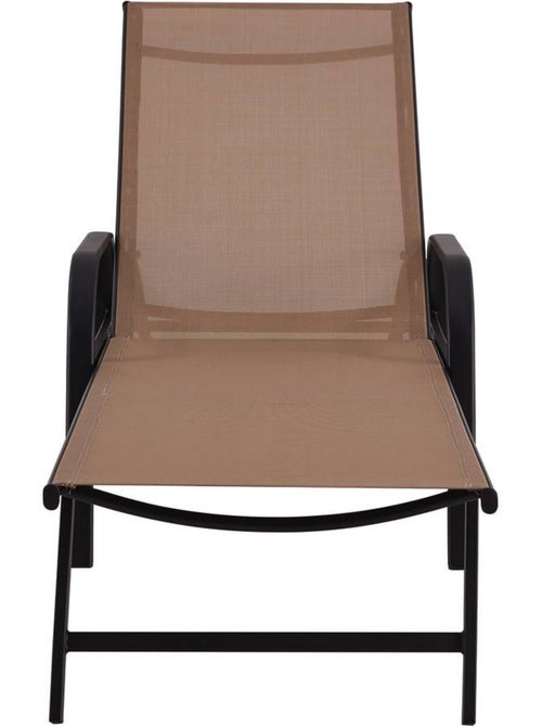 Lot de 2 Bains de soleil en métal avec accoudoirs - Kiabi Lot de 2 Bains de soleil en métal avec accoudoirs - Kiabi
