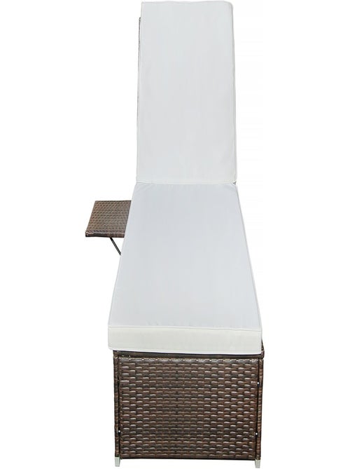 Lot de 2 bains de soleil en résine tressée avec coussins - Kiabi