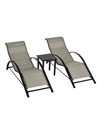 Lot de 2 bains de soleil
