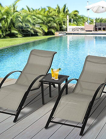 Lot de 2 bains de soleil