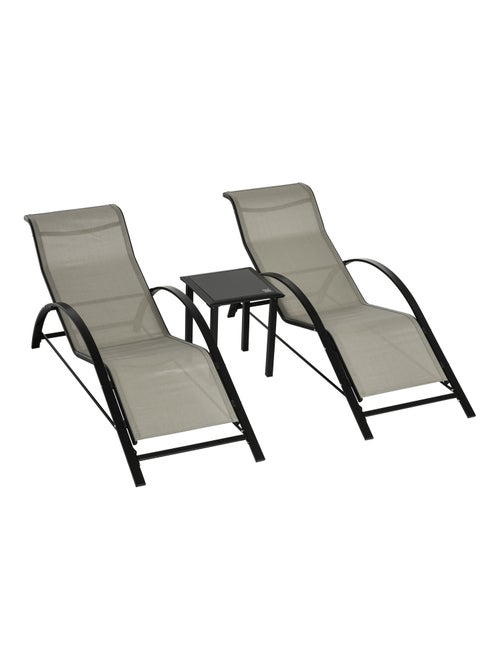 Lot de 2 bains de soleil - Kiabi
