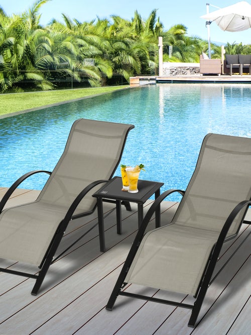 Lot de 2 bains de soleil - Kiabi