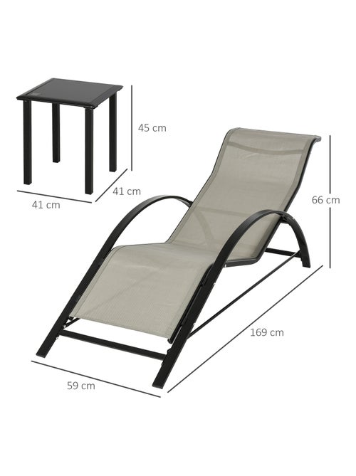 Lot de 2 bains de soleil - Kiabi