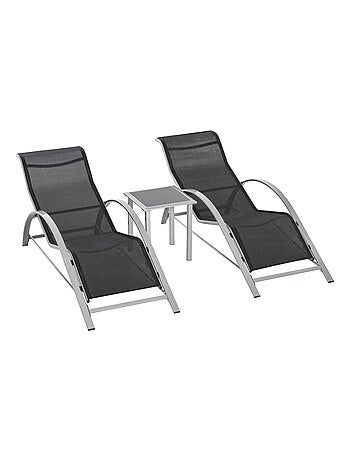 Lot de 2 bains de soleil