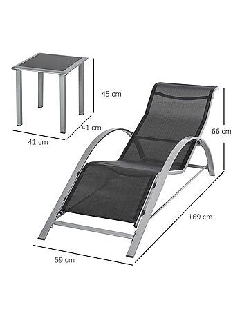 Lot de 2 bains de soleil