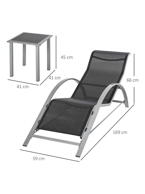 Lot de 2 bains de soleil - Kiabi