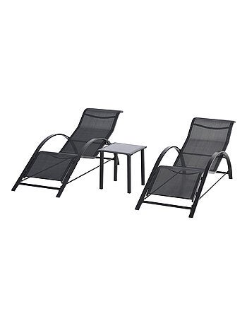Lot de 2 bains de soleil