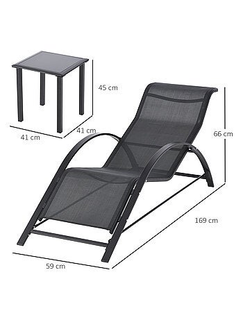 Lot de 2 bains de soleil