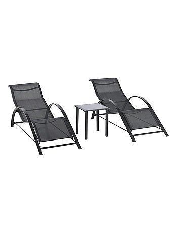 Lot de 2 bains de soleil