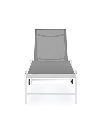 Lot de 2 bains de soleil textilène aluminium