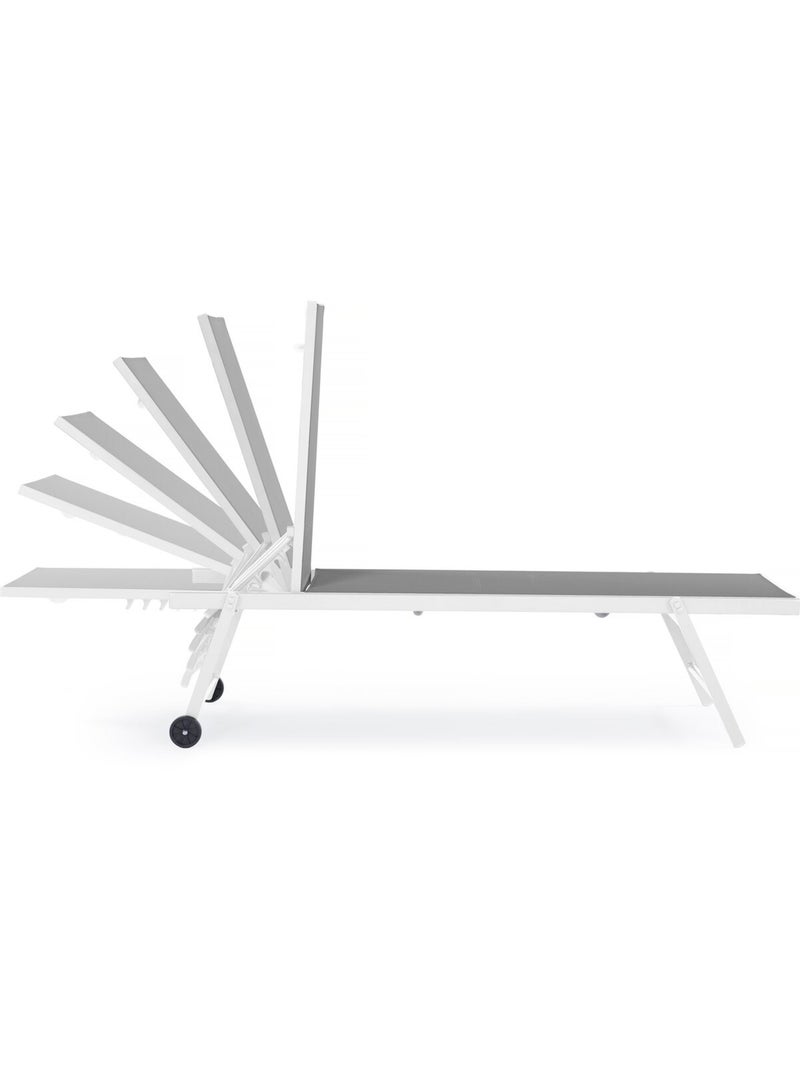 Lot de 2 bains de soleil textilène aluminium Gris - Kiabi