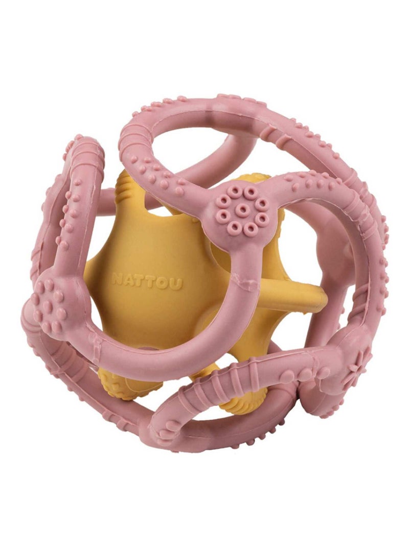 Lot de 2 balles encastrables en silicone rose et curry N/A - Kiabi