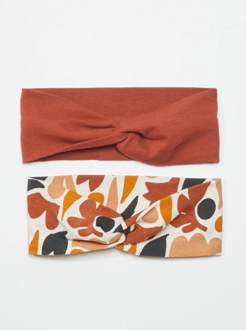 Lot de 2 bandeaux cheveux imprimés - Kiabi