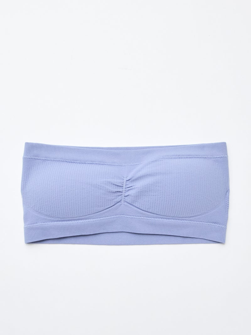Lot de 2 bandeaux rib sans coutures Bleu/blanc - Kiabi