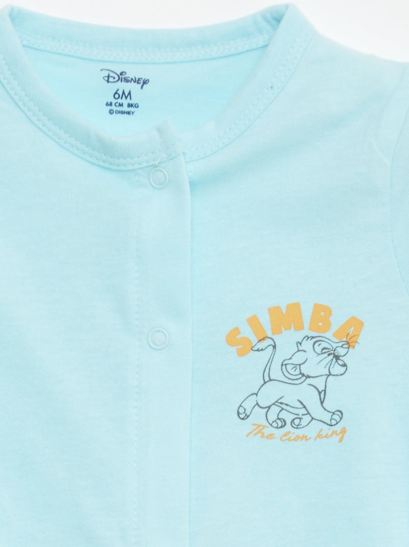 Lot de 2 barboteuses à manches courtes 'Disney' Bleu clair - Kiabi