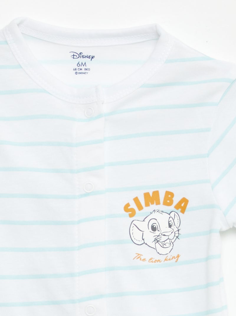 Lot de 2 barboteuses à manches courtes 'Disney' Bleu clair - Kiabi