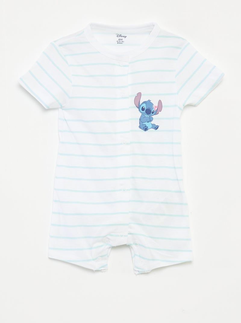 Lot de 2 barboteuses à manches courtes 'Disney' Bleu - Kiabi