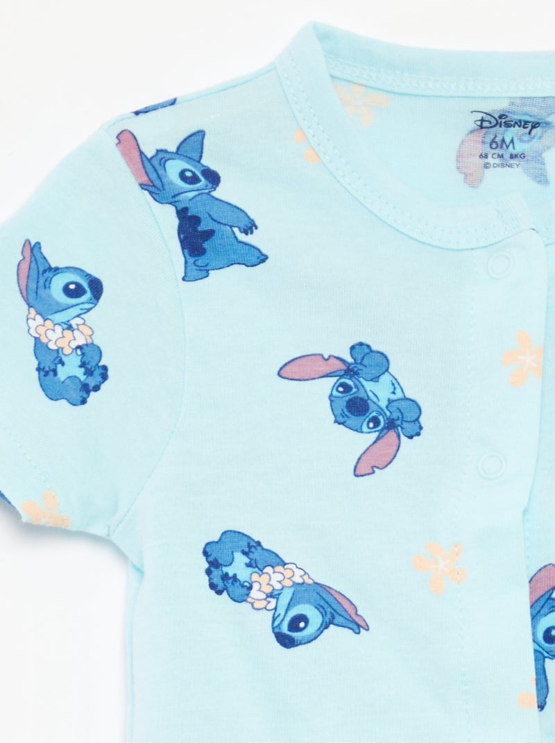 Lot de 2 barboteuses à manches courtes 'Disney' Bleu - Kiabi