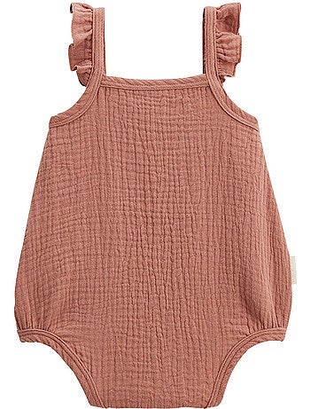 Lot de 2 barboteuses bloomer bébé en gaze de coton Arizona