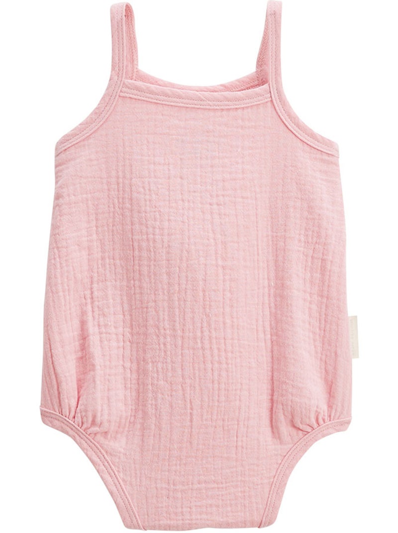 Lot de 2 barboteuses bloomer bébé en gaze de coton Bahamas Rose - Kiabi