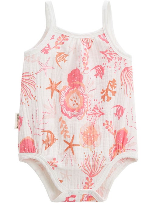 Lot de 2 barboteuses bloomer bébé en gaze de coton Bahamas - Kiabi