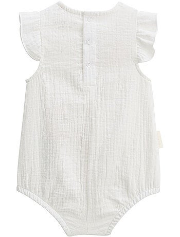 Lot de 2 barboteuses bloomer bébé en gaze de coton Praline