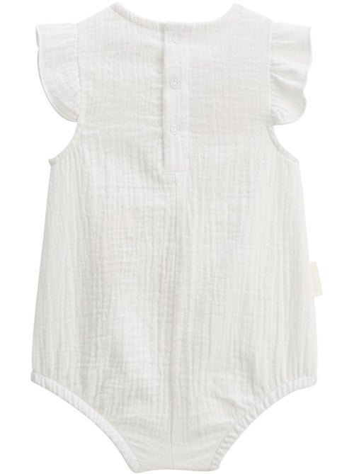 Lot de 2 barboteuses bloomer bébé en gaze de coton Praline - Kiabi