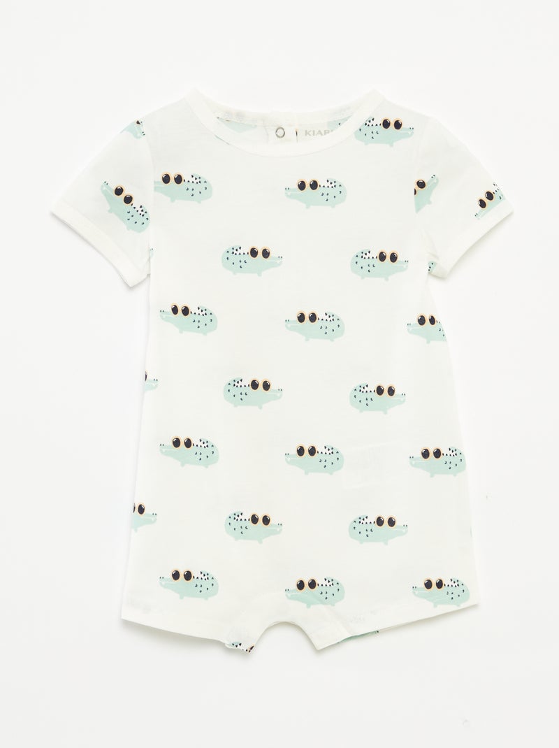 Lot de 2 barboteuses imprimées Vert/blanc - Kiabi