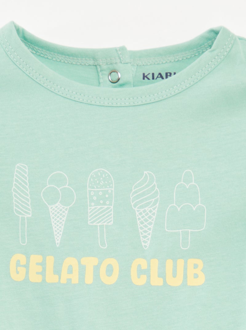 Lot de 2 barboteuses imprimées Vert/blanc - Kiabi