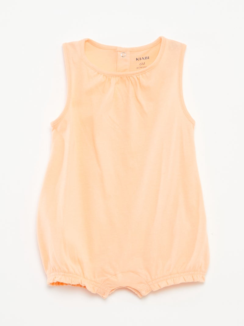 Lot de 2 barboteuses sans manches BLANC - Kiabi