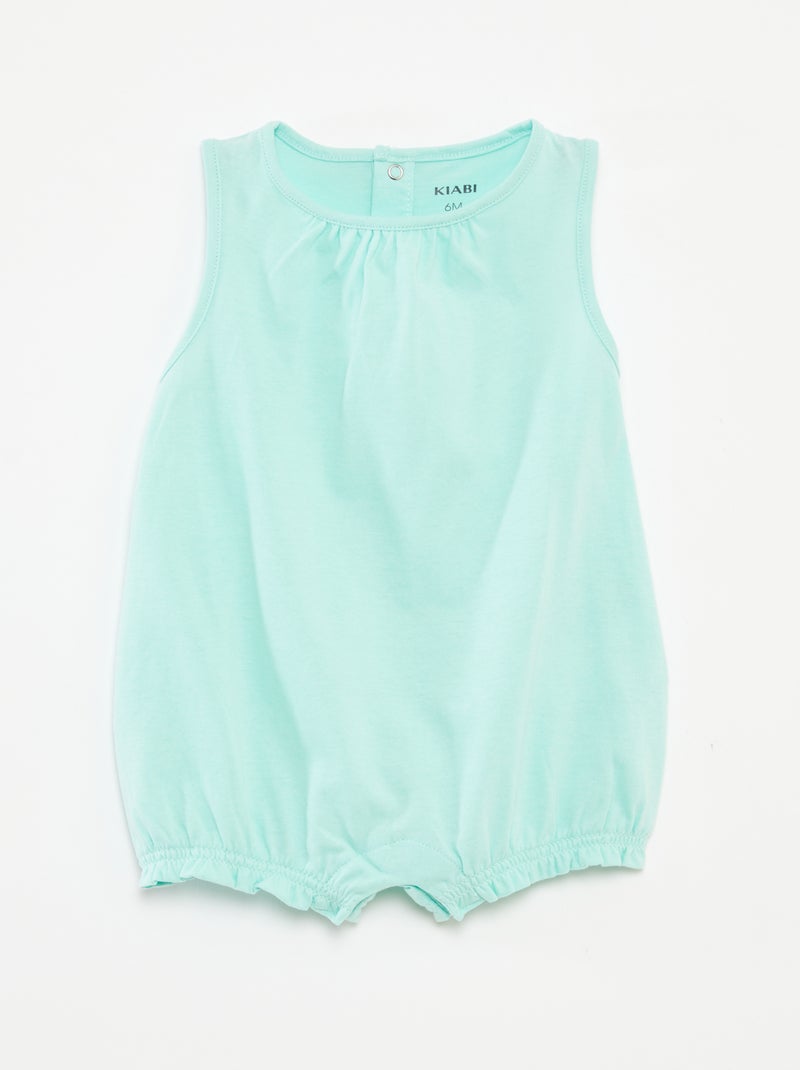 Lot de 2 barboteuses sans manches VERT - Kiabi