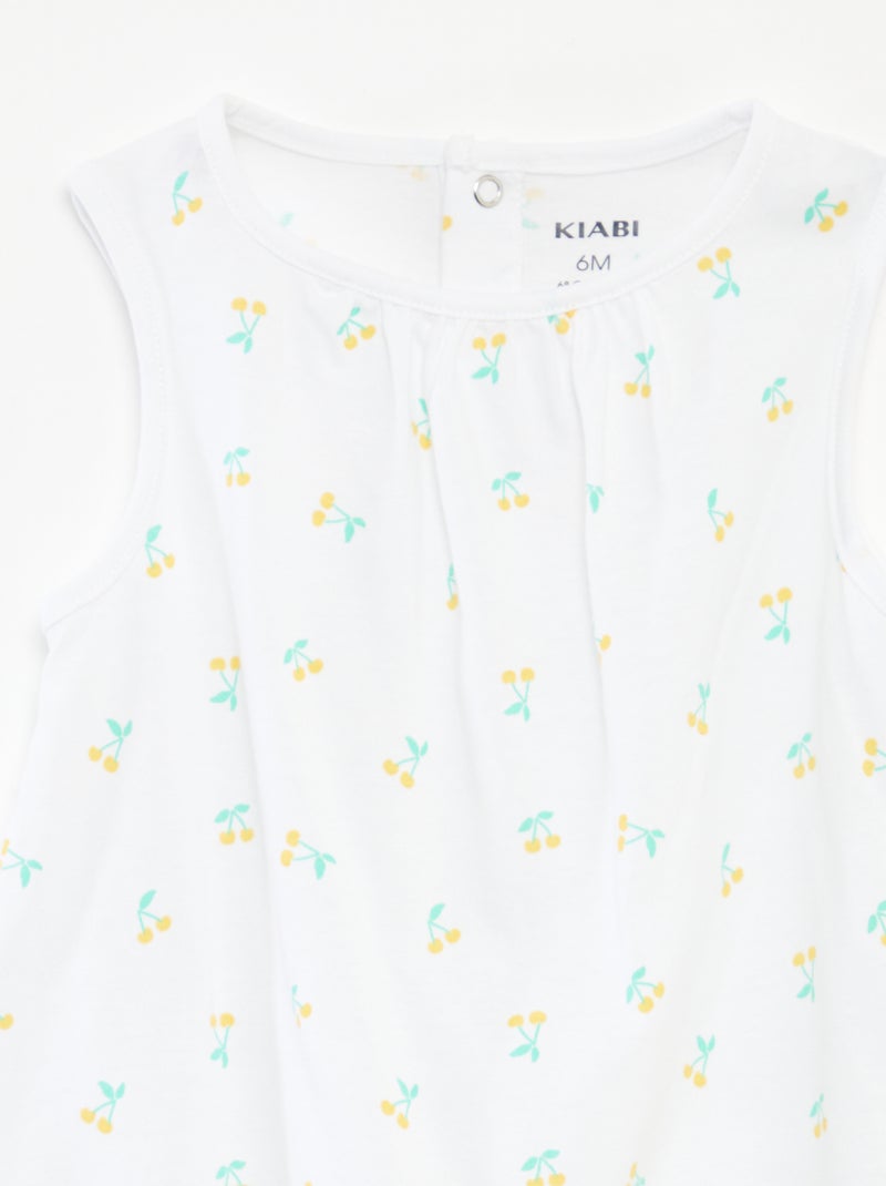 Lot de 2 barboteuses sans manches VERT - Kiabi