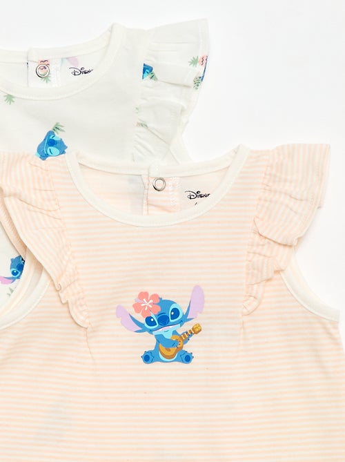 Lot de 2 barboteuses 'Stitch' 'Disney' sans manches - Kiabi
