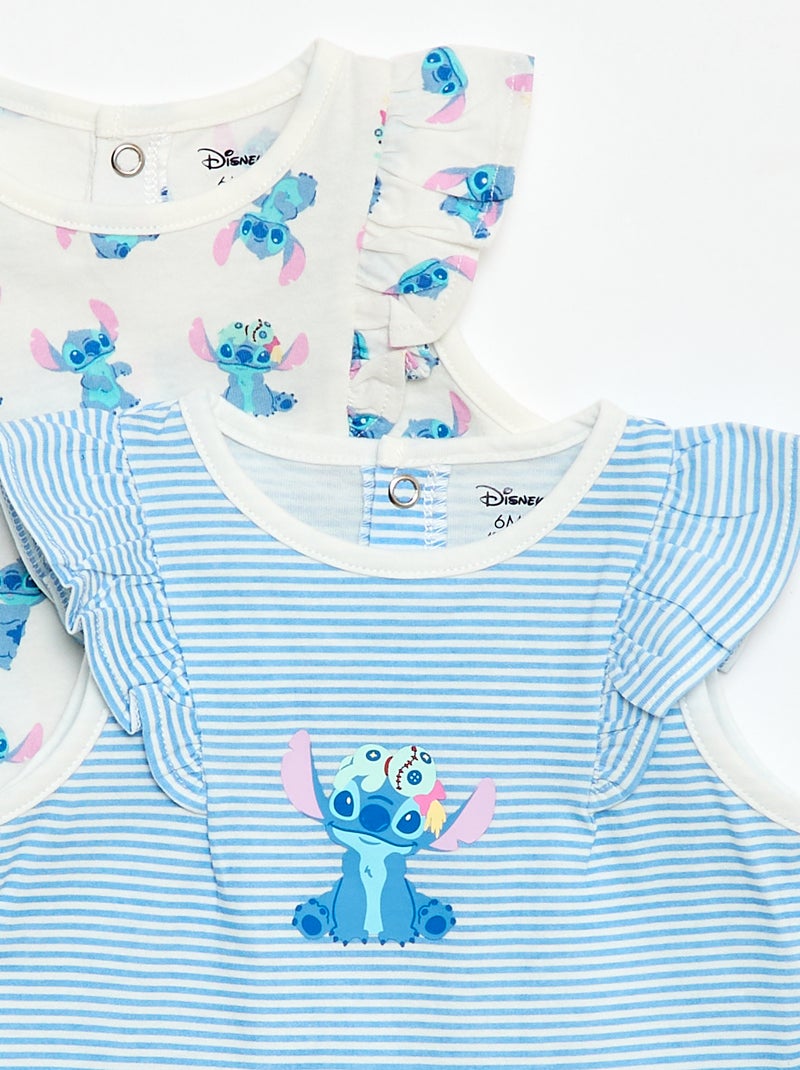 Lot de 2 barboteuses 'Stitch' 'Disney' sans manches Bleu - Kiabi
